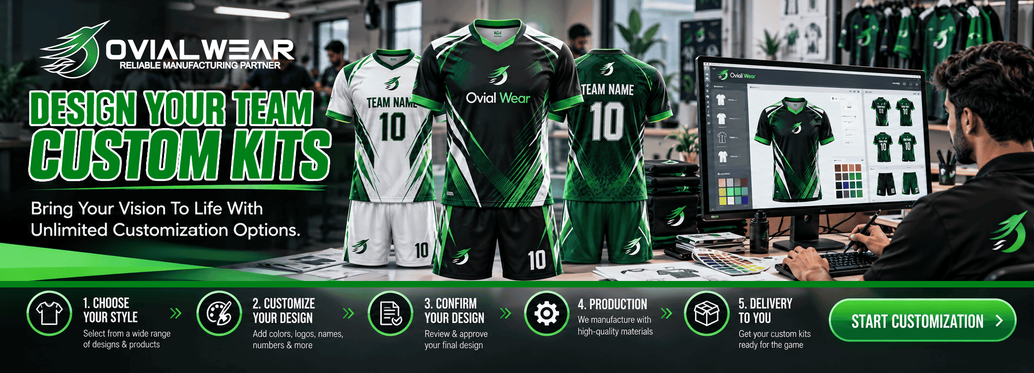 Design Your Team Custom Kits- Ovial Wear